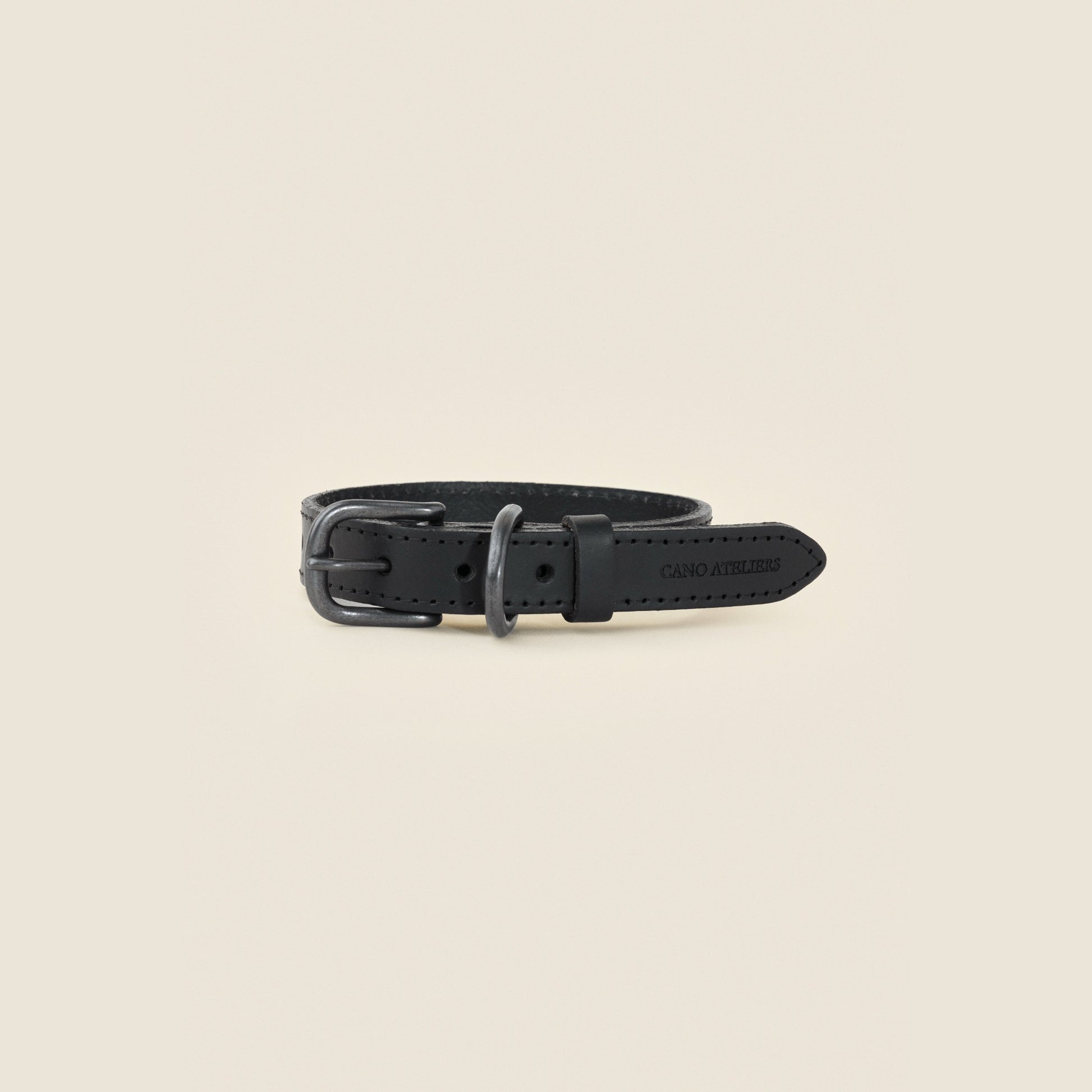 black-leather-dog-collar-gold-hardware-cano-ateliers