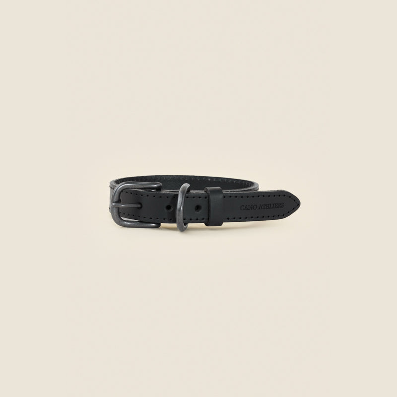 black-leather-dog-collar-gold-hardware-cano-ateliers